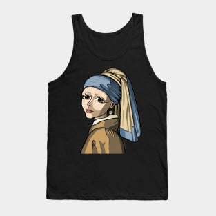 Girl with the Pearl Earring, Reimagined Tank Top